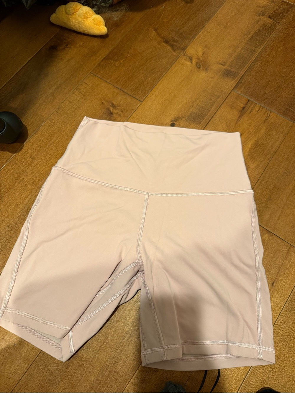 High-Waist Women’s Biker Shorts in Light Pink